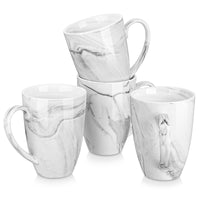 1 x RAW Customer Returns MALACASA coffee mugs set of 4, porcelain 560ML mug set, large modern ceramic cups for tea, juice, latte, cappuccino, cocoa. Dishwasher and microwave safe, gray REG series - RRP €36.29