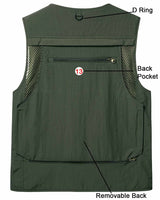 1 x RAW Customer Returns KTWOLEN Men s Outdoor Vest with Multiple Pockets Lightweight Fishing Vest Hunting Fishing Outdoor Camping Photography Sleeveless Fishing Jacket, A-army Green, XL - RRP €38.99