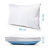 1 x RAW Customer Returns Comfier Sleep Refreshing Pillow 50x80 cm Double Season Suitable for All Types of Sleepers Winter and Summer - RRP €20.4