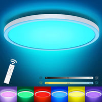 1 x RAW Customer Returns Matane 2.4G Remote Control RGB LED Ceiling Light No AAA Battery Included  - RRP €7.04