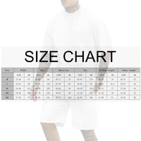 1 x RAW Customer Returns Yanfoam Men s Tracksuits Sweatsuits Half High Collar Shirt and Shorts Pants Activewear White L - RRP €24.0