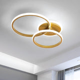 1 x RAW Customer Returns LED Ceiling Light Gold Modern, 42W 4700LM Creative Round Ceiling Lamp, Acrylic Ceiling Lamps, Living Room Lamp Ceiling Lighting for Bedroom Living Room Kitchen Dining Room, 6500K Cold White Light, 52CM - RRP €47.99