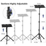 2 x RAW Customer Returns KDD projector stand - 4 in 1 music stand, foldable, stable with spring arm, laptop floor stand, tablet holder with sliding lever - projector tripod stand, height adjustable from 59cm to 160cm and 180 rotatable - RRP €103.9