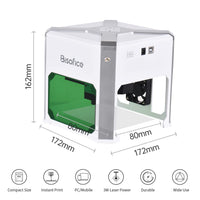 1 x RAW Customer Returns Bisofice K6 Mini Laser Engraver for DIY, Portable Laser Engraver Support BT Cellphone Connection, Offline Engraver for Leather, Cardboard, Wood Chips, 3W, Working Area 80 80 mm - RRP €189.99