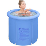 2 x RAW Customer Returns Inflatable Foldable Bathtub Adults, 75x75cm Foldable Ice Bath Ice Barrel Bathtub for Hydrotherapy Spa Time Alkaline Bath Salt Bath Ice Bath Adults - RRP €137.68