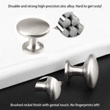 1 x RAW Customer Returns LONTAN 20 pieces furniture knobs cabinet knobs stainless steel brushed kitchen knobs silver furniture knobs modern door knob silver furniture knobs round drawer knob furniture knobs one hole - RRP €33.26