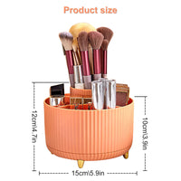 2 x Brand New KERANEET Cosmetic Make Up Organizer 5 Compartments 360 Beauty Organizer Multifunctional Storage for Room Decor Bedroom Bathroom Dressing Table - Orange - RRP €18.12