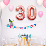 1 x RAW Customer Returns Meowoo Helium Balloon 30th Birthday 100CM Foil Balloon Number 30 Birthday Party Decoration Supplies Rose Gold Num 30  - RRP €7.24