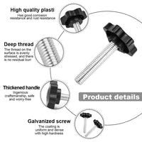 1 x RAW Customer Returns QUCUMER 20 pieces clamping knob wing screw M8 40 thread star head screw M8 star grip nut star grip screws star screw plastic head clamping nut clamping screw for machine tool - RRP €26.4