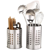 1 x RAW Customer Returns Stainless Steel Kitchen Utensil Holder, Rustproof Large Kitchen Utensil Organizer, Cutlery Basket for Organizing Drawers and Countertops for All Kitchens, 2 Pack - RRP €14.14