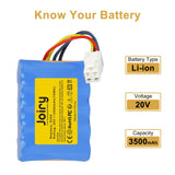 1 x RAW Customer Returns Joiry 20V 3500mAh Li-ion replacement battery for Worx Landroid S300, S 390m2, S Basic, S300i, S450i, S500i, S700i, WR100SI, WR101SI, WR102SI, WR103SI, WR104SI, WR105SI, WR105SI.1, WR106SI, WR115MI - RRP €56.46