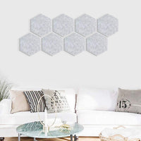 1 x RAW Customer Returns Yoillione Hexagonal Memo Board Felt Wall Sticker, Black Memo Board Colorful Felt Board Bulletin Board Memo Wall Pin Boards Kitchen Self-Adhesive Felt Pin Board, Wall Decoration for Office Kitchen - RRP €19.15