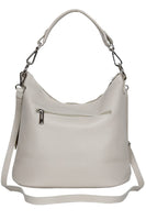 1 x RAW Customer Returns AmbraModa GLX09 - Ladies handbag shoulder bag made of genuine leather beige  - RRP €57.54