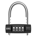 1 x RAW Customer Returns ORIA Combination Lock, Resettable 4 Digit Lock with Adjustable Handle, Waterproof for School, Employee, Gym and Sports Locker, Toolbox, Fences, Bicycle etc - RRP €13.1