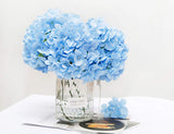 1 x RAW Customer Returns DuHouse Hydrangea Artificial Flowers, Artificial Flower Silk Hydrangea with Stem, 22 cm Fake Hydrangea Flower Heads for Wedding Home Garden Centerpiece Decorations, Pack of 6 Blue  - RRP €17.91