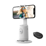 1 x RAW Customer Returns Auto Face Tracking Tripod - Sensitive Movable Holder, 360 Tracking, AI Chip, No App Required, Compatible with Various Cell Phone Holders of Different Sizes, White - RRP €40.33