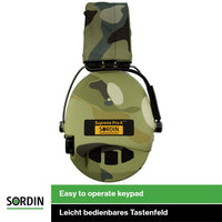 1 x RAW Customer Returns Sordin Pro-X LED hearing protection - 75302-X-08-S - active hunting hearing protection - EN 352 - gel cushion, camo band camo capsule - RRP €283.79