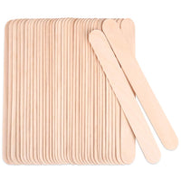 1 x RAW Customer Returns H S wooden sticks for crafts - 80 pieces made of birch wood - High-quality wooden spatulas - Perfect as ice cream sticks for waxing baking - Wooden ice cream sticks for crafts Wide - Wooden sticks for crafts  - RRP €8.3