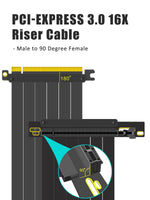 1 x RAW Customer Returns GLOTRENDS PCIe 3.0 X16 GPU Riser Cable Length 200mm, Female 90 Degree Angle, Compatible with Gen 3 GPUs, such as GTX1080, RTX2060, RTX2070, RTX2080, RTX2080Ti, etc. PCIE30-20-90  - RRP €19.99