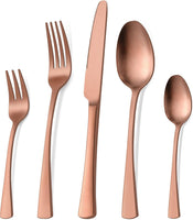 1 x RAW Customer Returns Bestdin cutlery set for 6 people, 30 piece stainless steel cutlery set rose gold matt cutlery set with knife fork spoon, high-quality stainless steel cutlery, dishwasher safe. - RRP €33.26