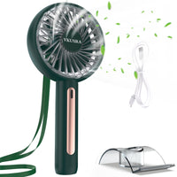 1 x RAW Customer Returns VKUSRA Handheld Fan, Small Handheld Fan Rechargeable with 4 Wind Speeds and Adjustable Headrests, USB Fan Portable Fan for Travel, Office, Home, Outdoor, Indoor - RRP €13.01