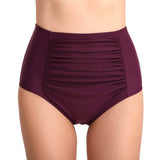 3 x Brand New Acfoda High Waist Bikini Bottoms Women High Waist Bikini Briefs Ruched Tummy Control Bikini Bottom Women Full Coverage Fashion Beach Swim Trunks Purple S - RRP €82.8