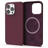 1 x RAW Customer Returns Sinjimoru 4-layer iPhone 13 Pro silicone case for MagSafe, magnetic cell phone case as iPhone protective case compatible with MagSafe accessories for iPhone 12 13 series. Silicone Case for MagSafe Wine Red - RRP €27.22