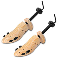 1 x RAW Customer Returns AioTio 1 pair of shoe trees for shoes, shoe stretchers made of pine wood for men and women, adjustable length and width, shoe stretchers 2 pieces, M 37-41 EU  - RRP €21.99