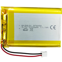 1 x RAW Customer Returns DC 3.7V 3000mAh 974058 rechargeable lithium polymer battery, battery replacement for 3.7-5V DIY electronic products, mobile energy storage power, LED lights - RRP €23.0