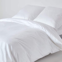 1 x RAW Customer Returns Homescapes 2-piece premium bedding set white made of 100 Egyptian cotton, 1 duvet cover 155x220 cm 1 pillowcase 80x80 cm - RRP €142.99