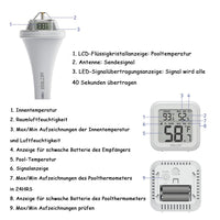 1 x RAW Customer Returns BALDR Pool Thermometer, 360 Degree Hemispherical Housing IP68, Vertical LCD Display, Floating, Easy to Read, Wireless Pool Thermometer, Waterproof Digital Floating Thermometer - RRP €37.3