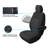 1 x RAW Customer Returns TOYOUN Universal Car Seat Covers for Vans Trucks - Separate Design Seat Underside Storage Space Accessible, Car Seat Covers 1 2 Seat Cover Protective Covers, Black - RRP €35.09