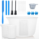 1 x RAW Customer Returns Silicone measuring cup epoxy resin, 600 100ml mixing cup, stirring sticks, silicone spatula, mixing paddle, dosing cup, pipettes, gloves of epoxy resin, jewelry making, easy to clean - RRP €15.92