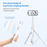 1 x RAW Customer Returns ATUMTEK 150CM Selfie Stick, TikTok Selfie Stick with Heavy Duty Aluminum and Non-Slip Mobile Phone Tripod Feet for iPhone Android Mobile Phone Selfie, Video Recording, Video Blogs and Live Streaming - RRP €43.46