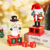 1 x Brand New Christmas Advent Calendar Christmas Decoration Snowman Advent Calendar Christmas Countdown Calendar Blocks Wooden Advent Calendar for Christmas Desktop Ornament Gift Snowman  - RRP €11.14