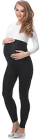 1 x RAW Customer Returns Be Mammy Long Maternity Leggings Made of Viscose Leggings Opaque Women, Maternity Clothing, Ideal for Pregnancy BE-02 Black, S  - RRP €19.67