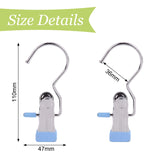 1 x Brand New UFURMATE Boot Clips, 10 Pieces Portable Laundry Hooks Metal Hanging Clothes Pegs Closet Organizer Clothes Hanger Clips Travel Home Clothes Pegs Blue  - RRP €20.4