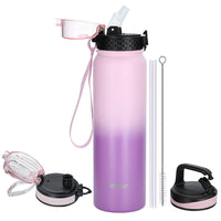 1 x RAW Customer Returns GOPPUS 1L 32oz Thermos Bottle with Straw Double Layer Stainless Steel Drinking Bottle 1 Liter Insulated Bottle Leak-Proof Sports Water Bottle Carbonated Water Bottle Drinking Bottles BPA-Free Water Bottle - RRP €22.3