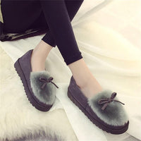 1 x RAW Customer Returns Sisttke Women s Slippers Winter Outdoor Warm Plush Soft Waterproof Faux Fur Home Slippers Moccasins,Grey-F,39 EU - RRP €39.05