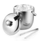 1 x RAW Customer Returns 3 liter ice bucket, large ice cube container with lid, stainless steel ice cube cooler ice container, ice cooler, ice bucket for ice cube storage - RRP €35.95