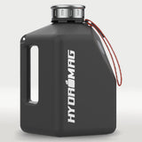 1 x RAW Customer Returns HYDROMAG drinking bottle 2.7 l - XL water bottle ideal for sports, fitness, yoga outdoor including magnetic cell phone holder, BPA-free, leak-proof robust gray  - RRP €30.24