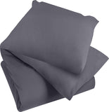 1 x RAW Customer Returns Utopia Bedding bed linen 140x200 set - microfiber duvet cover 140x200 cm 1 pillowcase 65x65 cm - grey - RRP €14.82