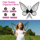 1 x RAW Customer Returns BUZIFU Fairy Wings Adult Women Girls Butterfly Wings Elf Wings Elf Fairy Wings Sparkling Angel Wings Children Fairy Costume with Star Stick for Carnival Halloween Cosplay Party Black  - RRP €16.99