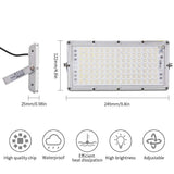 1 x RAW Customer Returns Viugreum LED floodlight 100w, ultra-thin floodlight cold white 6000K, super bright 10000Lm with 105LEDs SMD 2835 , IP66 waterproof outdoor spotlight for garden, garage, sports field, hotel etc. - RRP €26.66