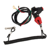 1 x RAW Customer Returns Engine Stop Switch, Outboard Engine Switch Off-Road Universal Wiper Switch Engine Emergency Stop Button Switch with Lanyard for ATV and Motorcycles - RRP €11.81