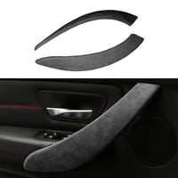 1 x RAW Customer Returns 2PCS Car Door Armrest Stickers Interior Stickers Compatible with BMW F30 F31 F32 F34 F36 3GT 3 4 Accessories Door Handle, Grey  - RRP €56.99