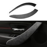 1 x RAW Customer Returns 2PCS Car Door Armrest Stickers Interior Stickers Compatible with BMW F30 F31 F32 F34 F36 3GT 3 4 Accessories Door Handle, Grey  - RRP €56.99