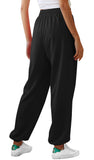 2 x Brand New FEOYA jogging bottoms women s black jogging bottoms women s loose fit jogging bottoms women s high waist leisure trousers sports trousers long sweatpants sweatpants women s cotton training trousers fitness with pockets L - RRP €59.98