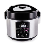 1 x RAW Customer Returns Yum Asia Kumo YumCarb Rice Cooker with Ceramic Bowl and Advanced Fuzzy Logic 5.5 Cups, 1 Liter , 5 Rice Cooking Functions, 3 Multicooker Functions, 220-240V EU Lightweight Stainless Steel  - RRP €89.9