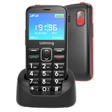 1 x RAW Customer Returns 3G senior mobile phone without contract with large buttons mobile phone for seniors pensioners mobile phone large button mobile phone with charging station l button dual SIM 1000 mAh battery 2.4 inch - RRP €46.91